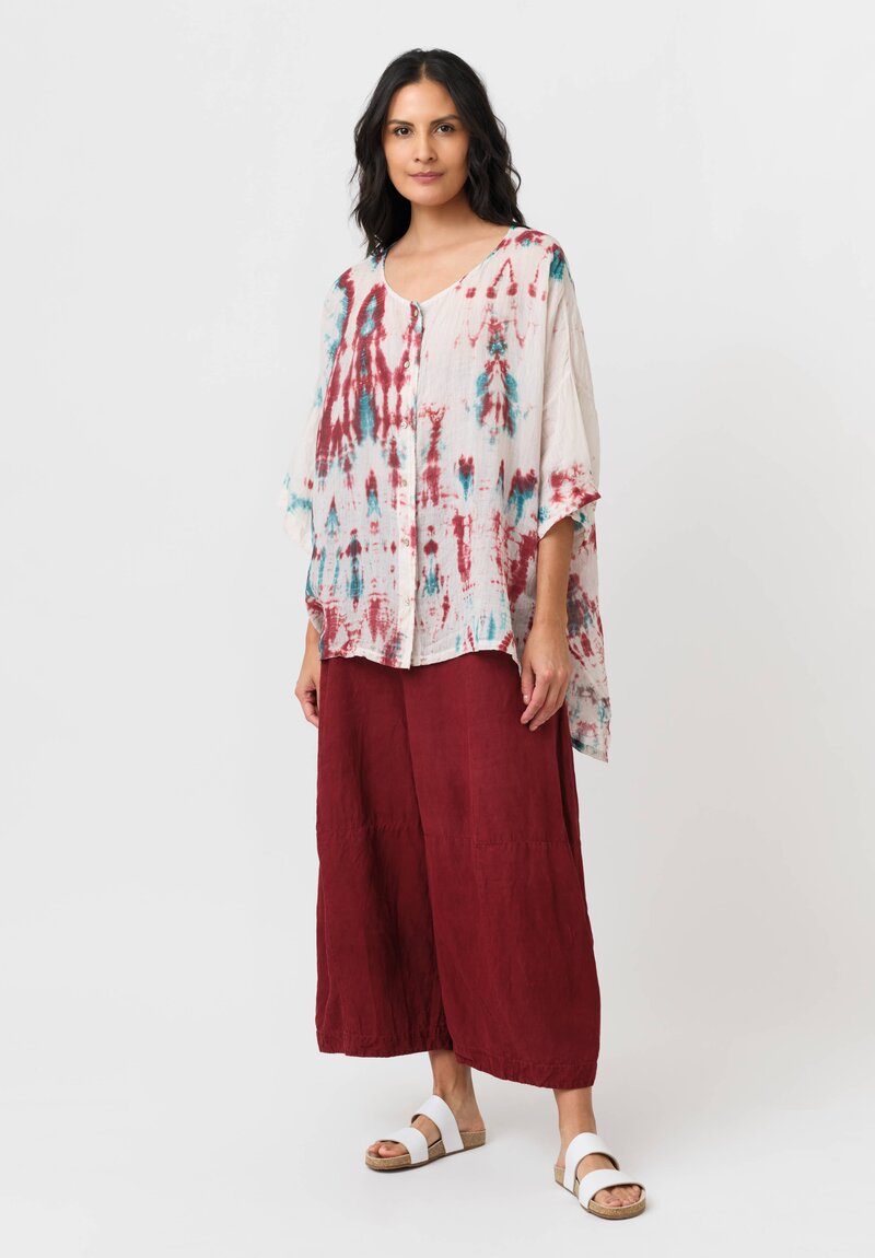 Gilda Midani Linen Pattern-Dyed Super Shirt