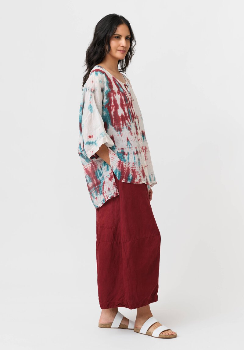 Gilda Midani Linen Pattern-Dyed Super Shirt