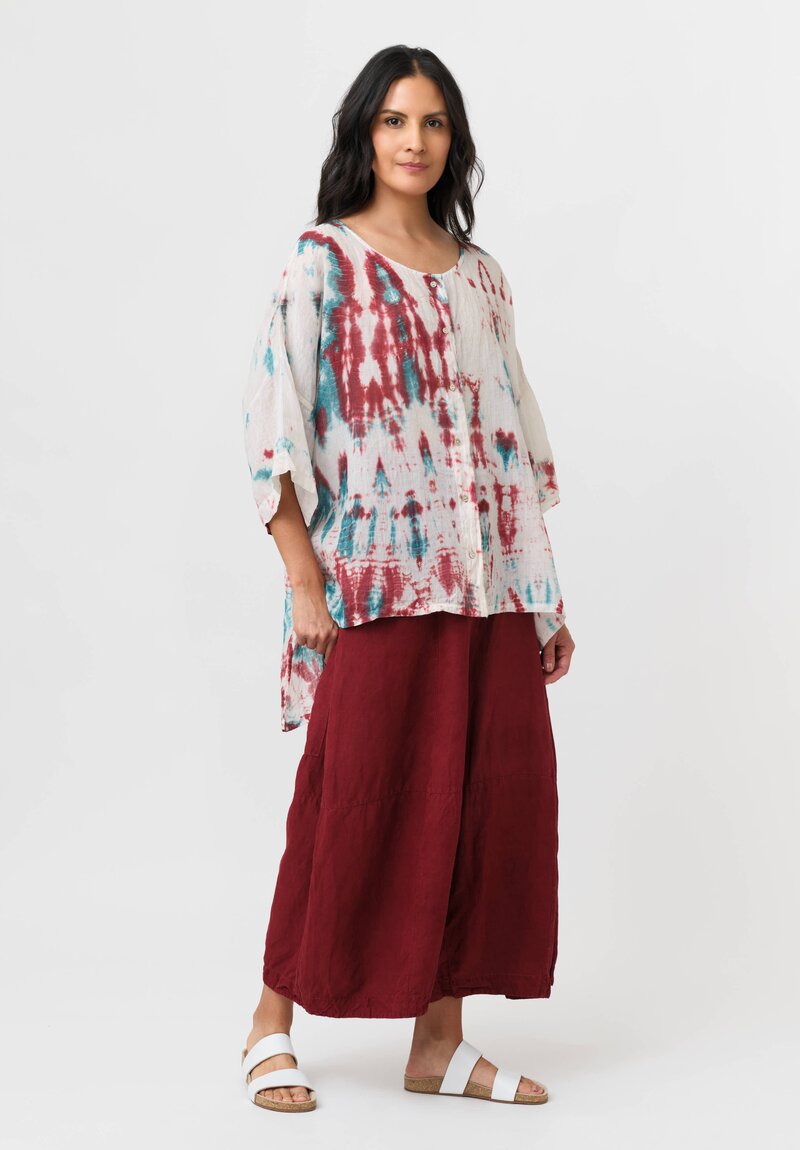 Gilda Midani Linen Pattern-Dyed Super Shirt