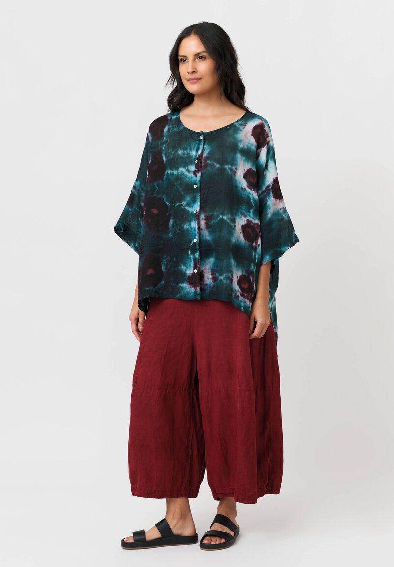 Gilda Midani Linen Pattern-Dyed Super Shirt