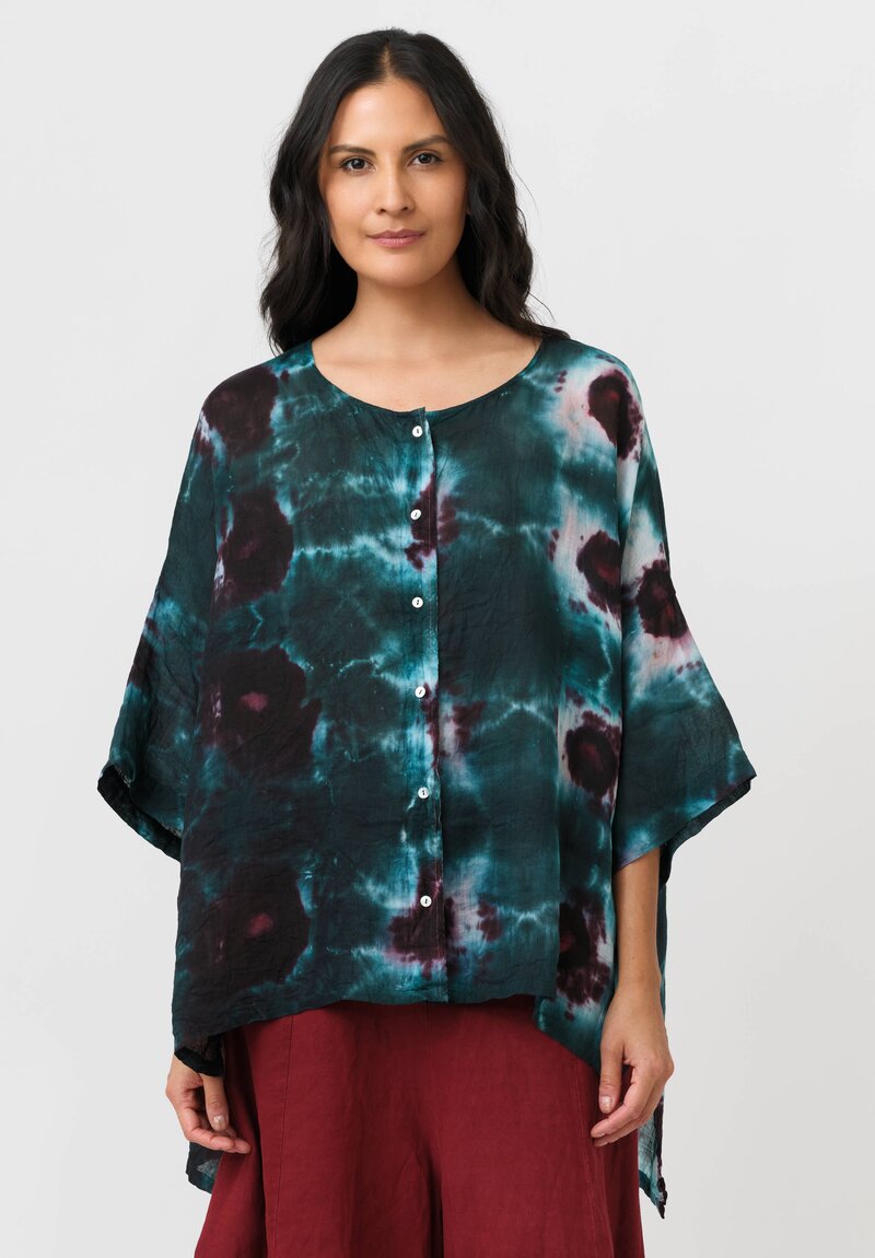 Gilda Midani Linen Pattern-Dyed Super Shirt