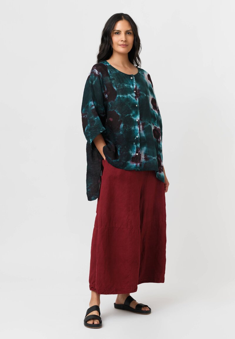 Gilda Midani Linen Pattern-Dyed Super Shirt