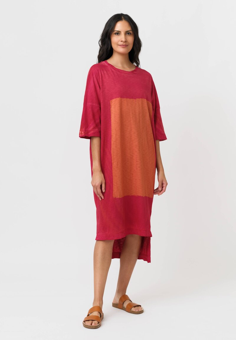 Gilda Midani Cotton Square Pattern Dyed Super Dress
