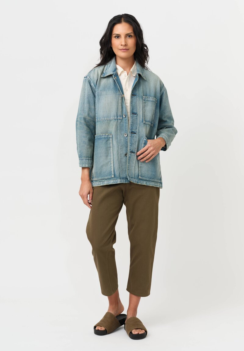 Cottle Hemp & Cotton "Sand Beach, New Wave" Short Shirt in Ecru Natural