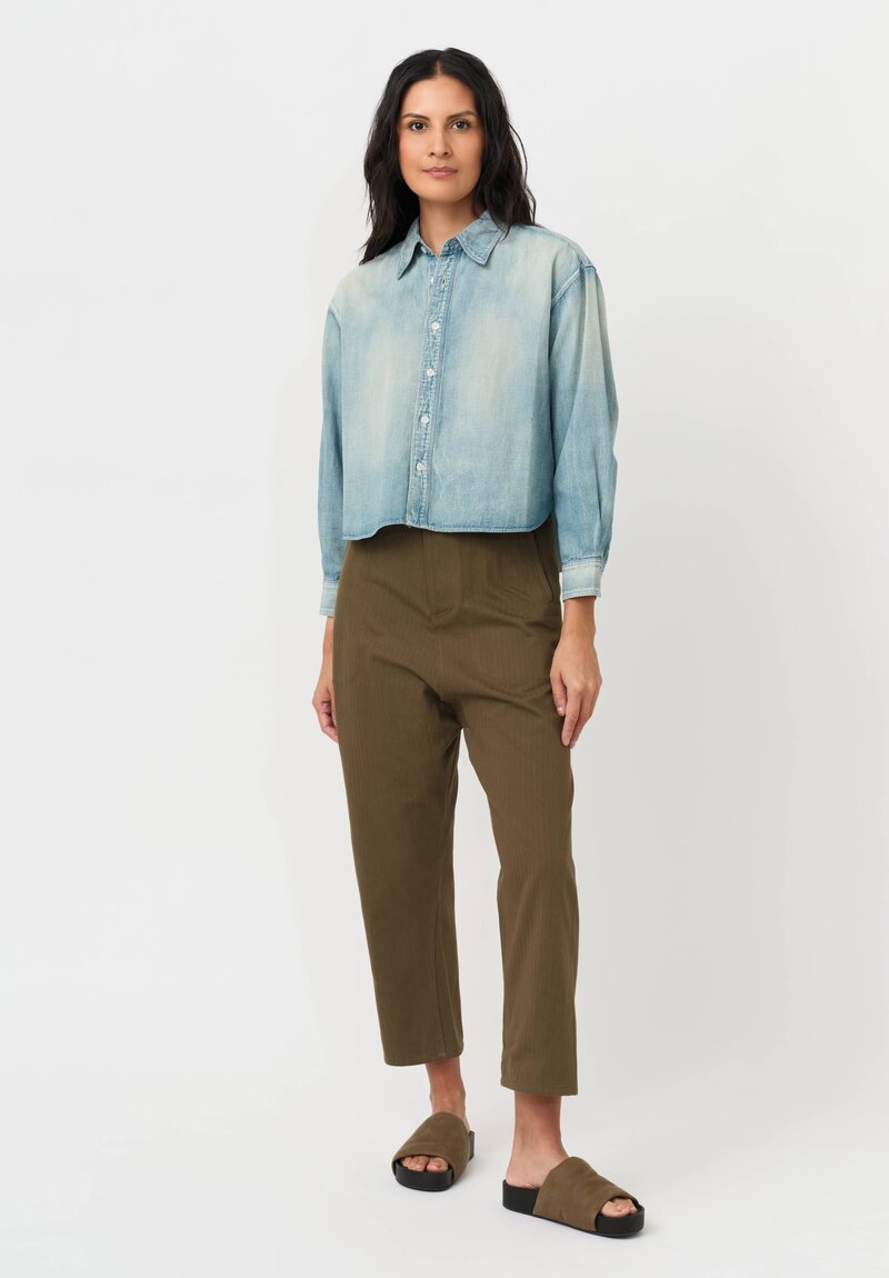 Cottle C.T.L. Dear Denim New Wave Short Shirt in Light Indigo