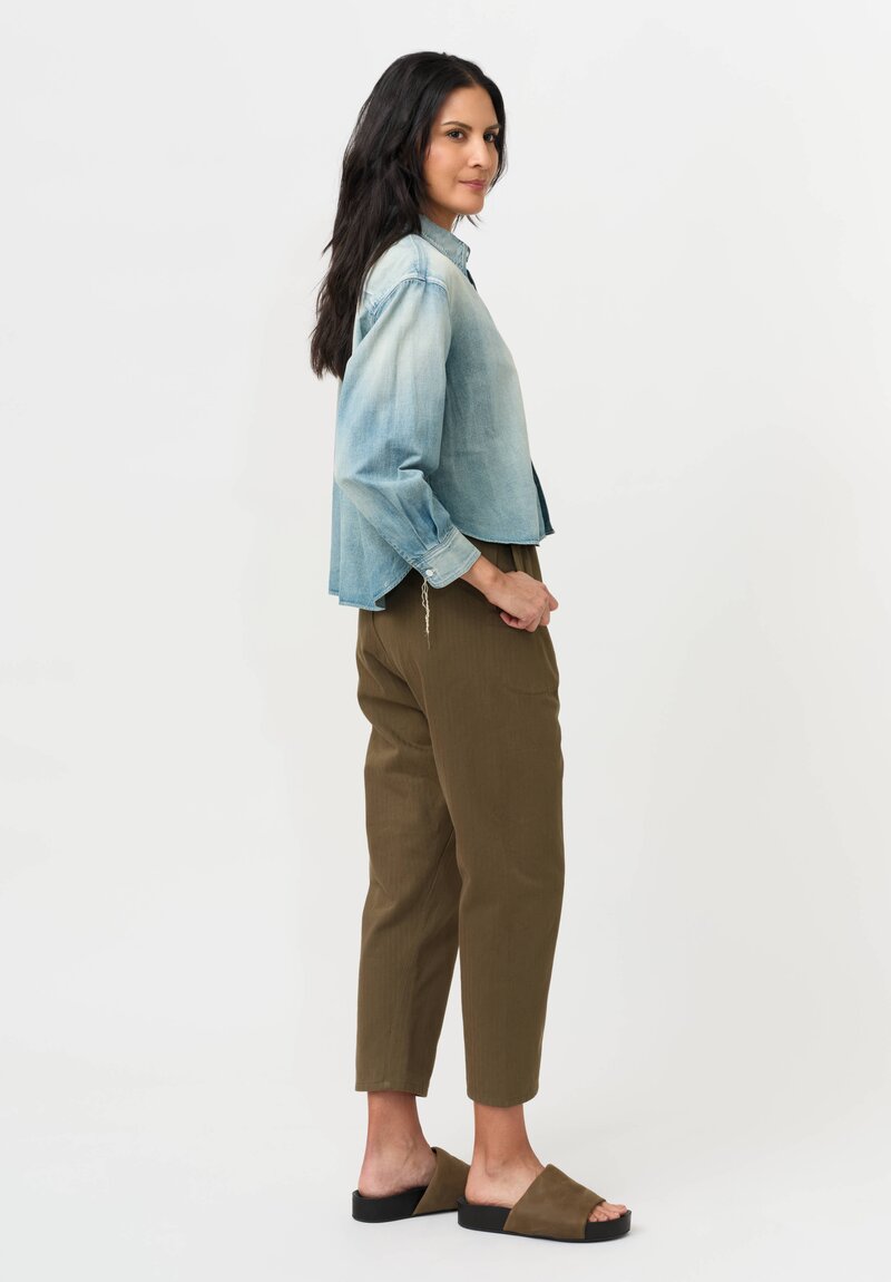 Cottle C.T.L. Dear Denim New Wave Short Shirt in Light Indigo