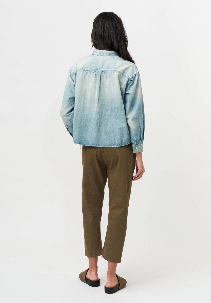 Cottle C.T.L. Dear Denim New Wave Short Shirt in Light Indigo