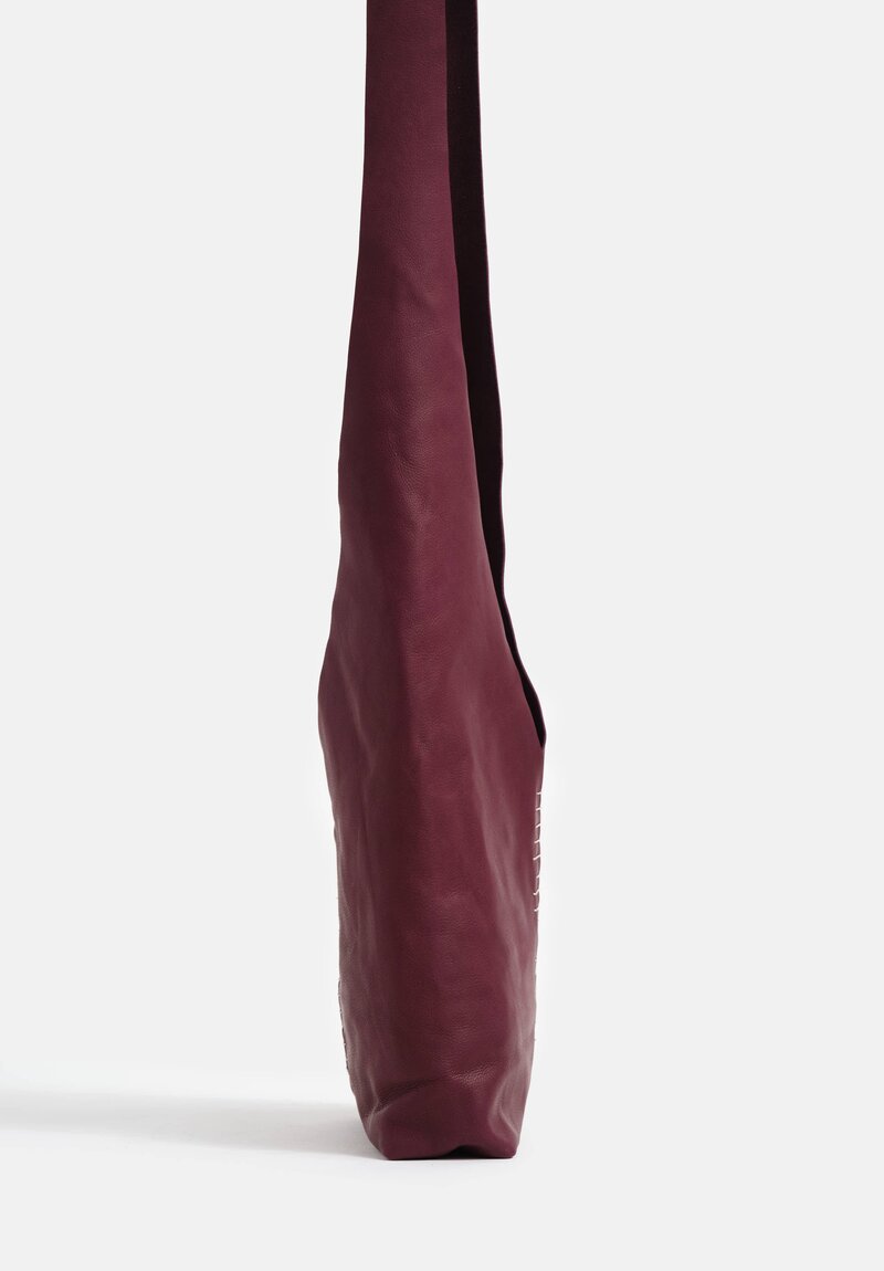 m.a+ Handmade Soft Leather & Sterling Silver Embellished Small Tote Bag in Purple