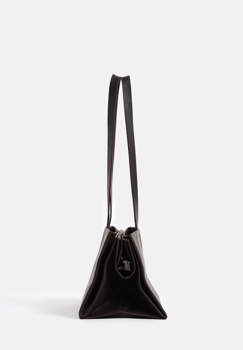m.a+ Handmade Leather PHI Φ Envelope Bag in Aubergine Brown