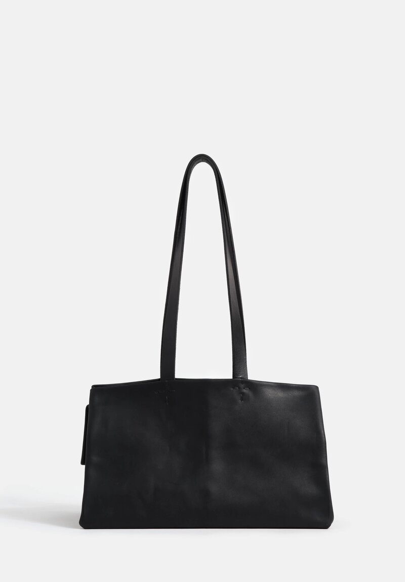 m.a+ Handmade Leather PHI Φ Envelope Bag in Black