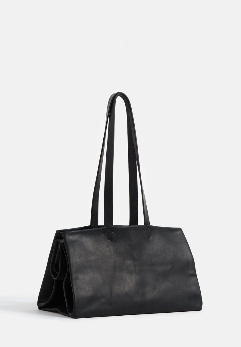 m.a+ Handmade Leather PHI Φ Envelope Bag in Black