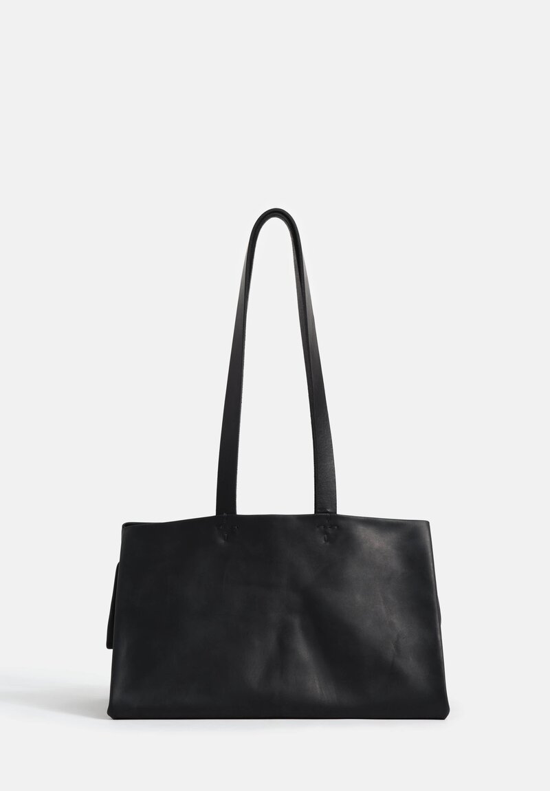 m.a+ Handmade Leather PHI Φ Envelope Bag in Black