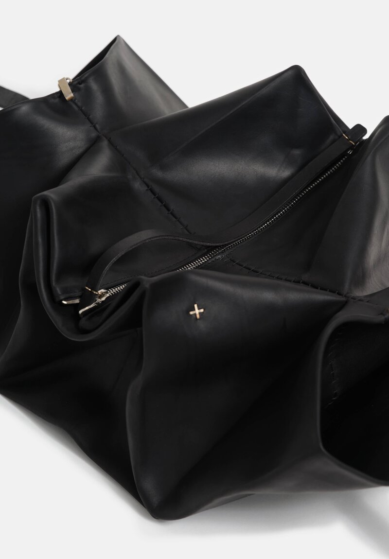 m.a+ Handmade Leather PHI Φ Envelope Bag in Black