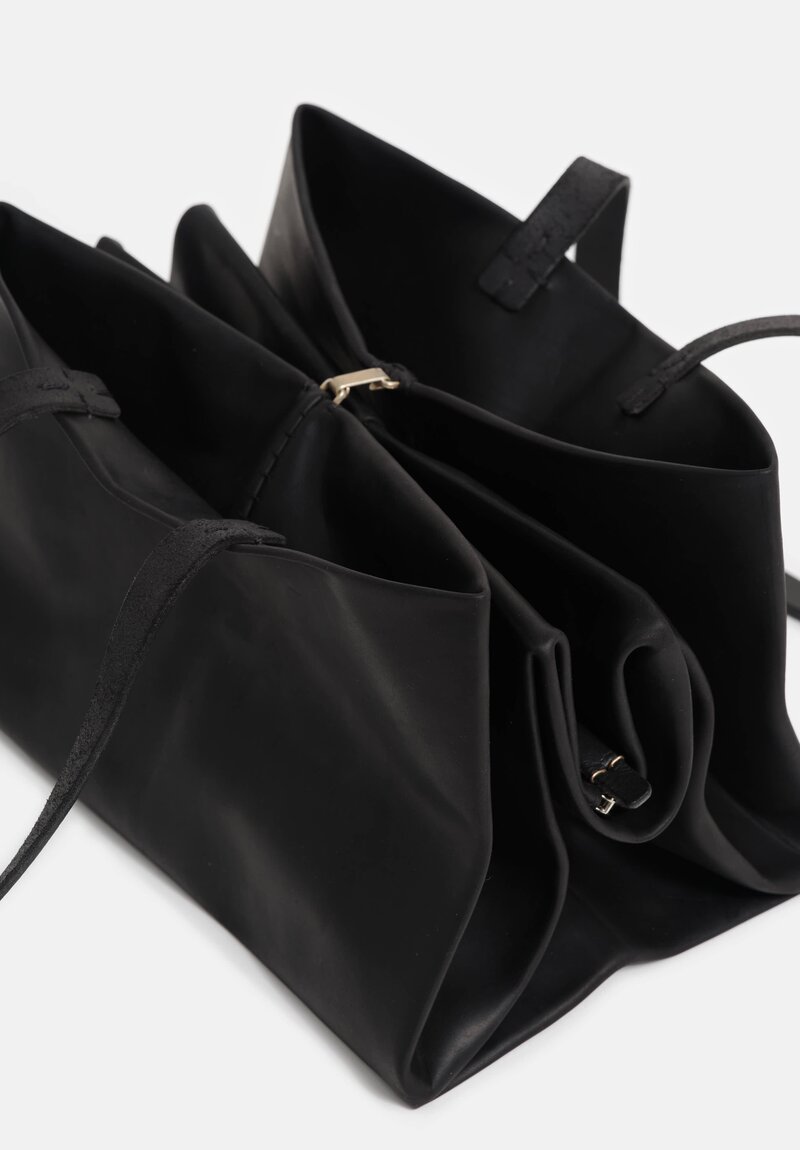 m.a+ Handmade Leather PHI Φ Envelope Bag in Black
