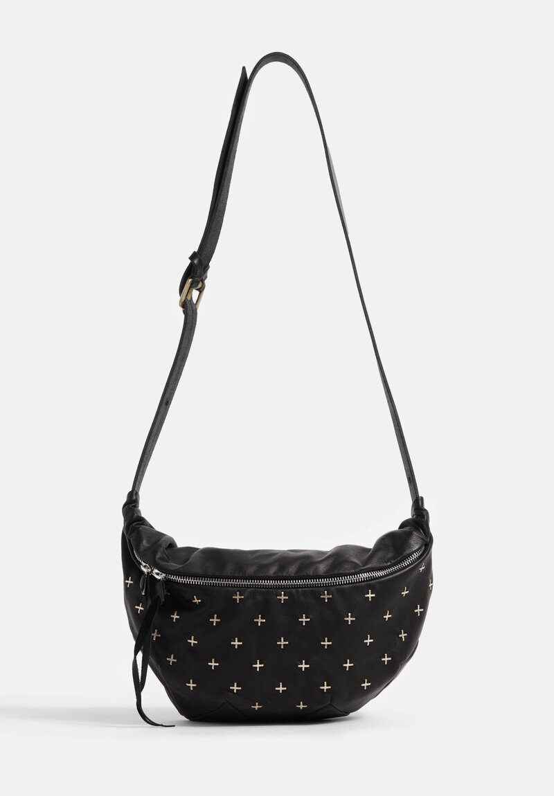 m.a+ Handmade Sterling Silver Cross Belt Bag in Black
