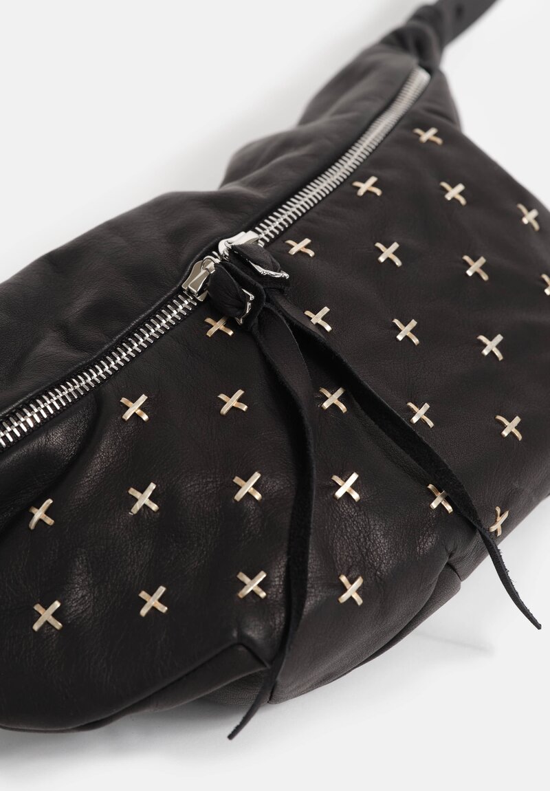 m.a+ Handmade Sterling Silver Cross Belt Bag in Black