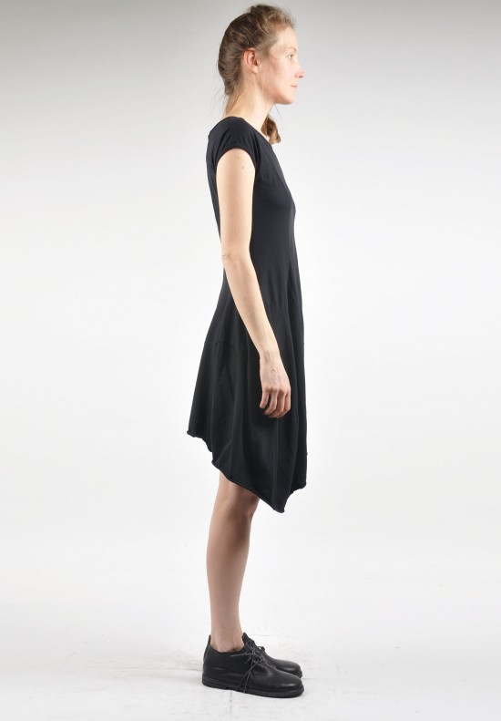 Rundholz Black Label Capsleeve Tulip Dress in Black | Santa Fe Dry ...