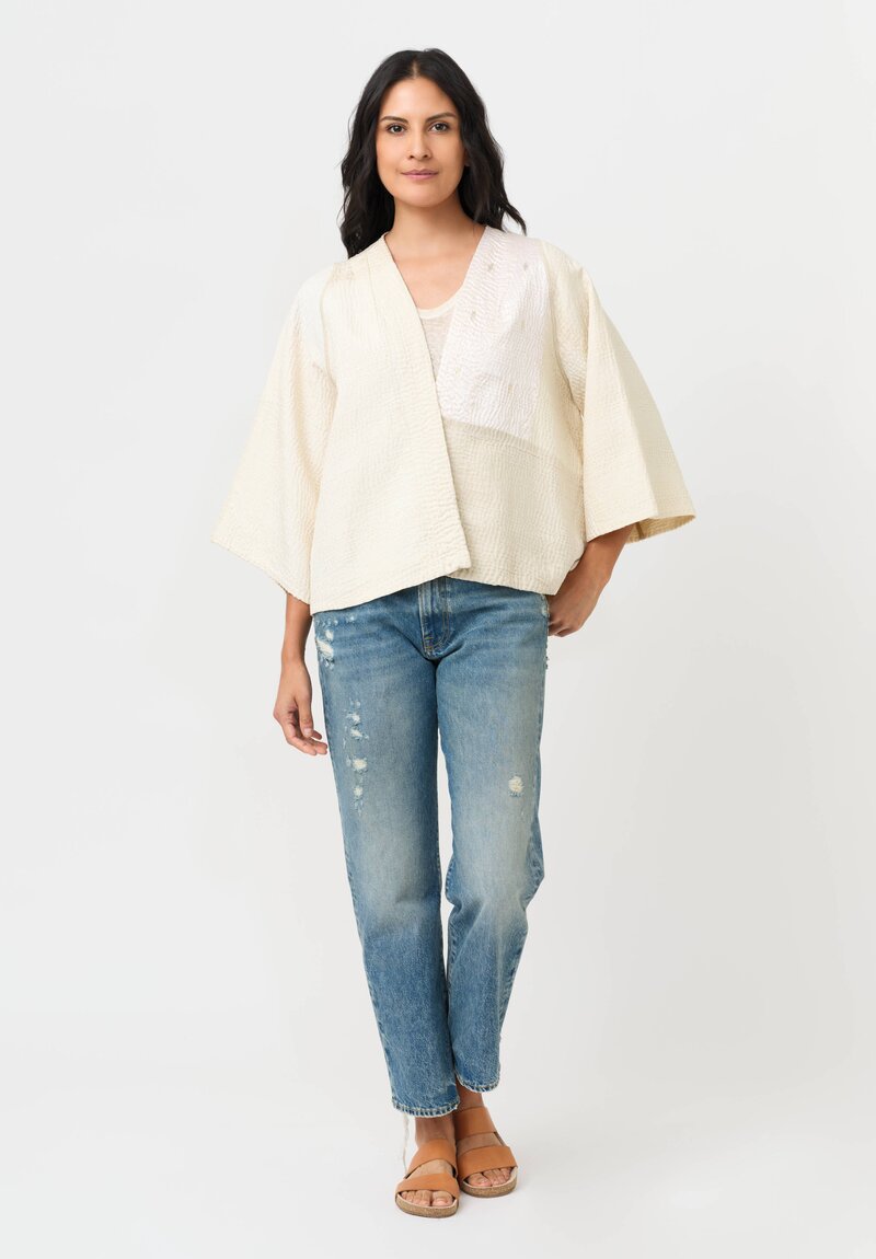 Mieko Mintz Jaipur Kantha Bell Shaped Jacket
