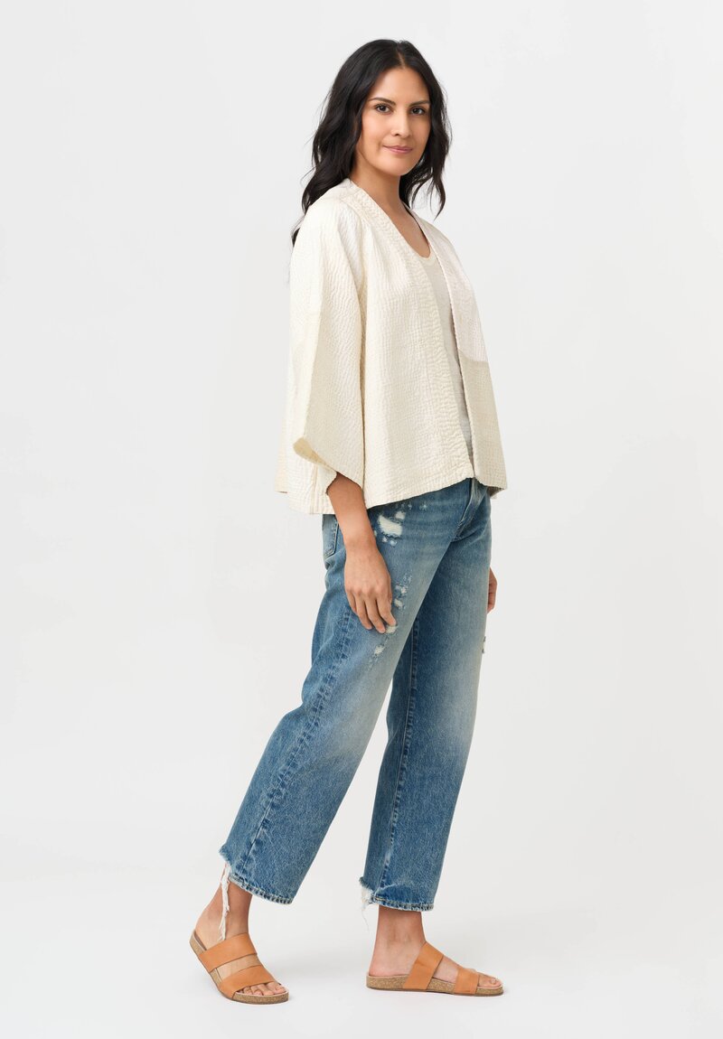 Mieko Mintz Jaipur Kantha Bell Shaped Jacket