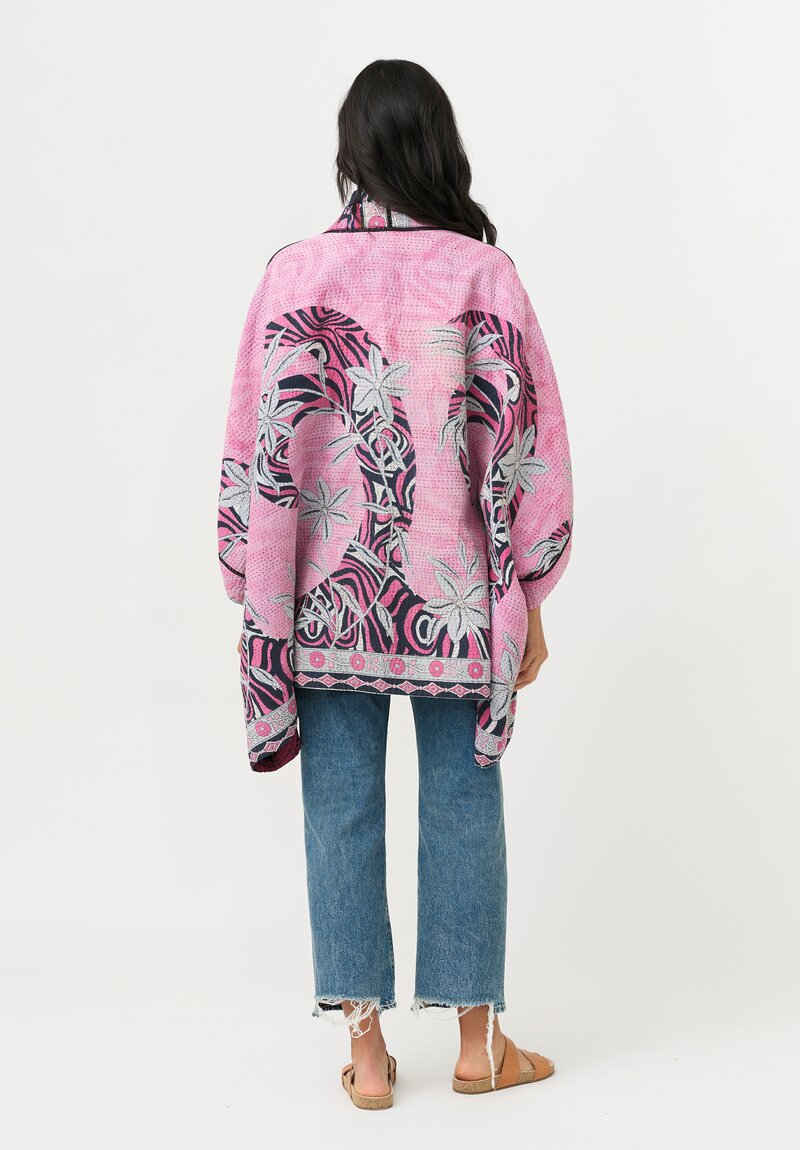 Mieko Mintz Overdyed Cotton Double Collar Poncho