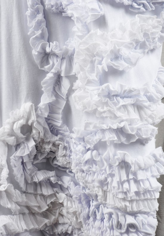 Rundholz Black Label Knit Ruffle Scarf in White