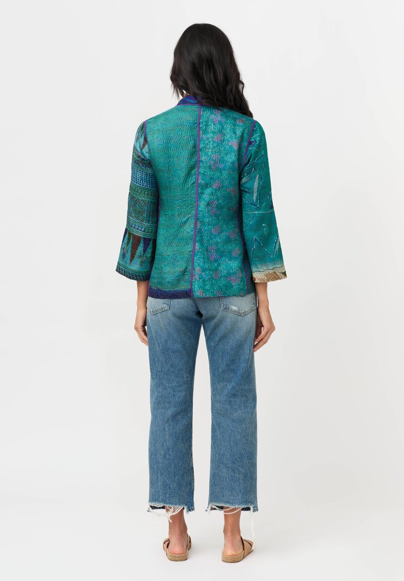 Mieko Mintz Vintage Silk Kantha Short Jacket