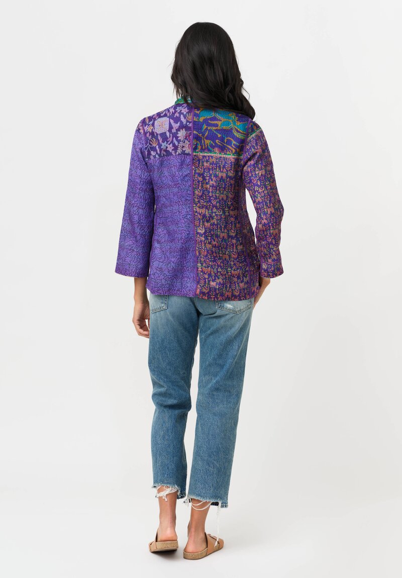 Mieko Mintz Vintage Silk Kantha Short Jacket