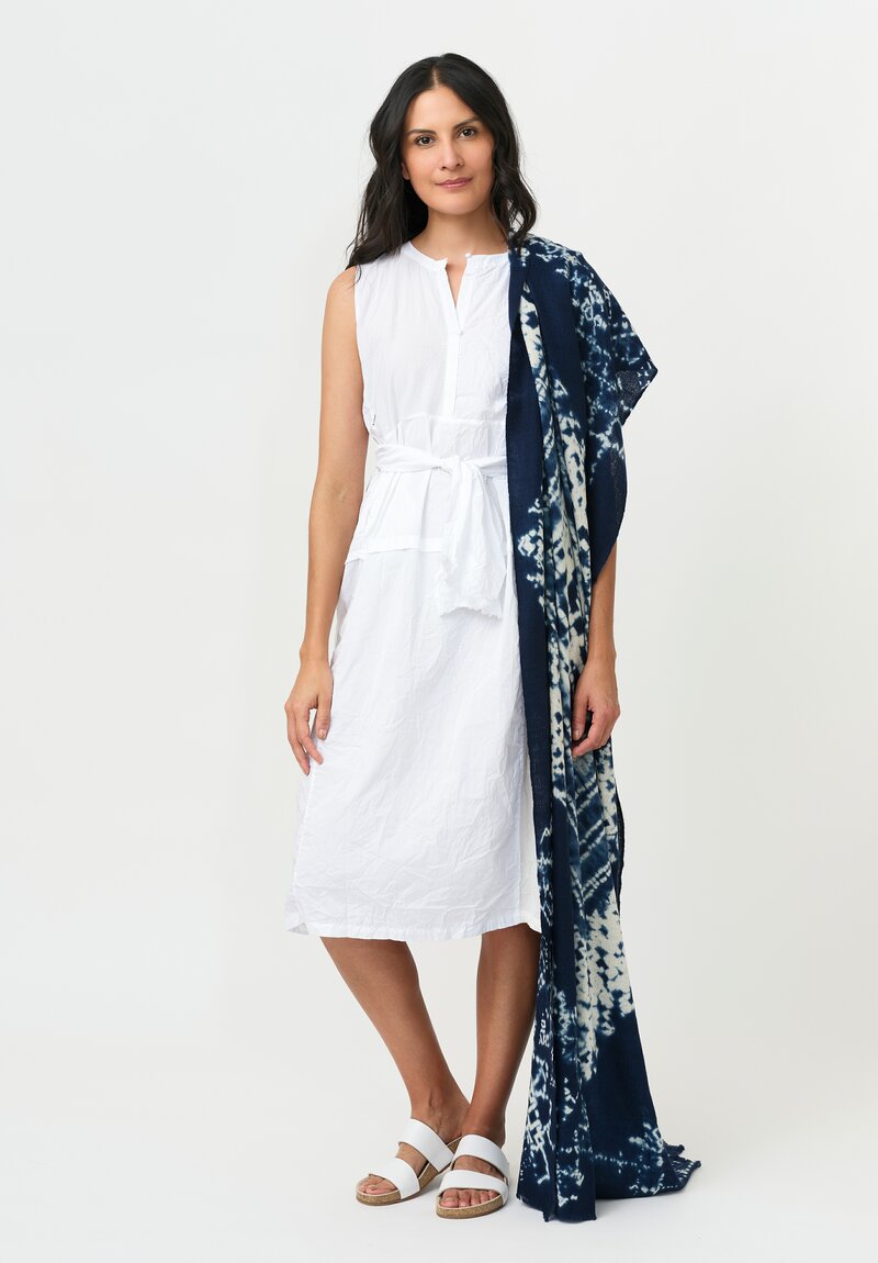 Daniela Gregis Washed Cotton & Linen Mixed Panel Scamiciato Dress