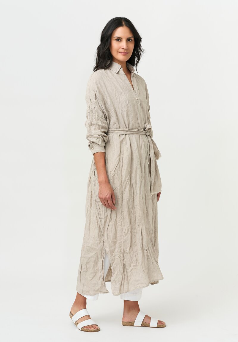 Daniela Gregis Washed Linen Uomo Larghissima Pari Di Shirt Dress