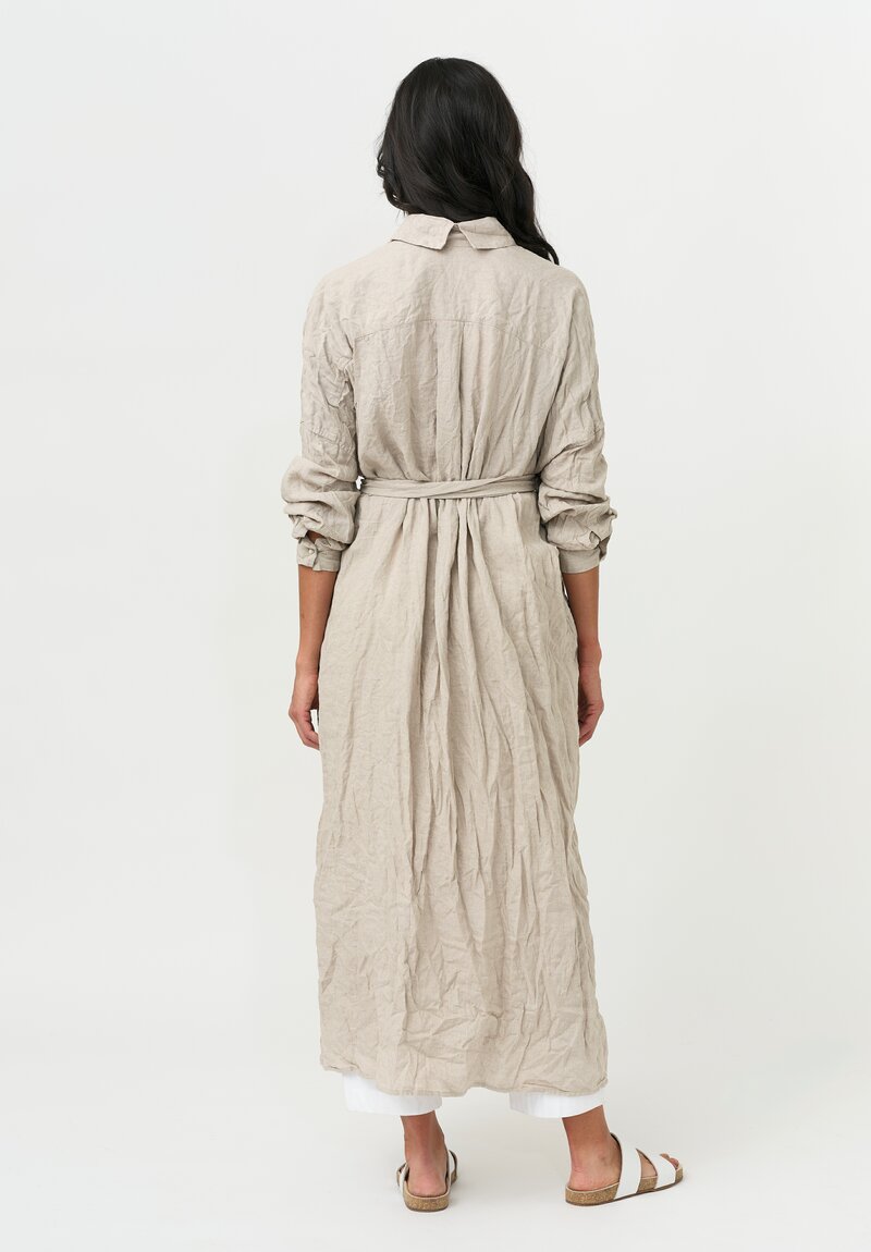 Daniela Gregis Washed Linen Uomo Larghissima Pari Di Shirt Dress