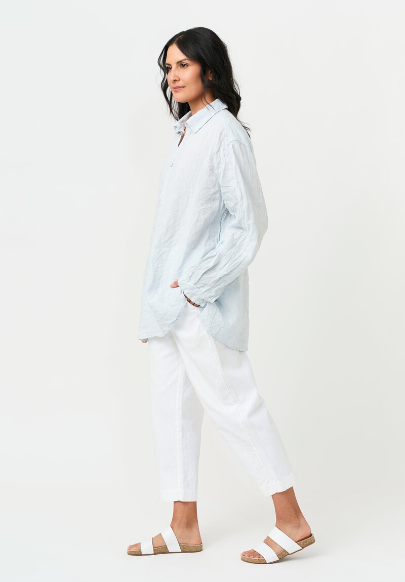 Daniela Gregis Washed Linen Solid Fratello Uomo Shirt
