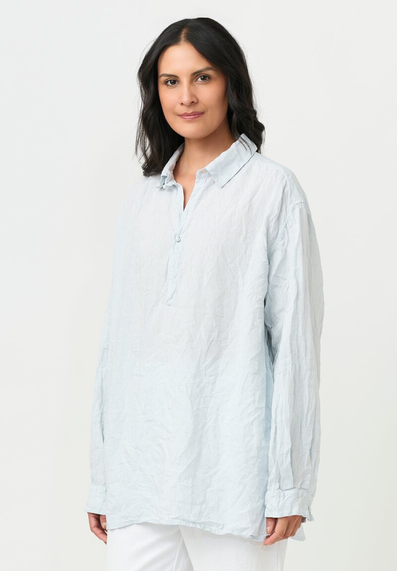 Daniela Gregis Washed Linen Solid Fratello Uomo Shirt