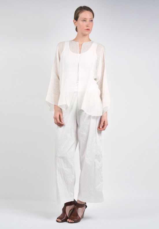 Shi Linen Gauze Cardigan in White | Santa Fe Dry Goods . Workshop ...