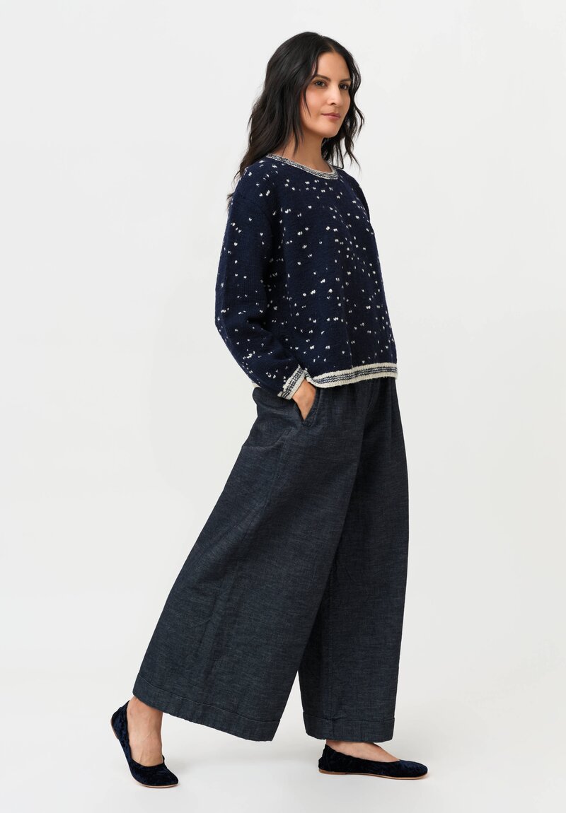 Pero Knit Sweater with Knitted Abstract Hearts