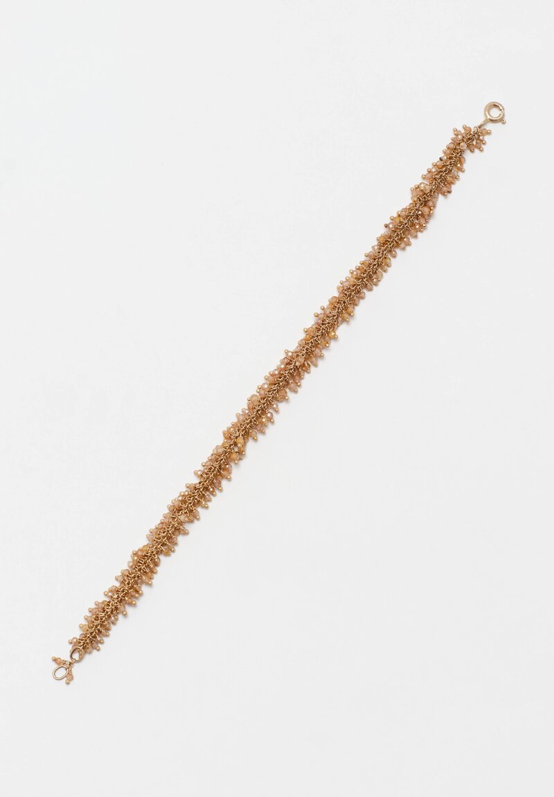 Anaconda Natural Zircon & White Gold Beatrice Bracelet