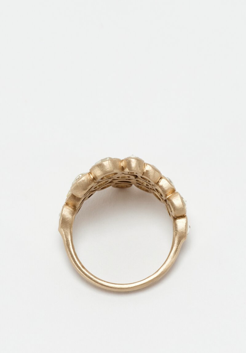 Anaconda Yellow Diamond Cluster & White Gold Explosion Ring