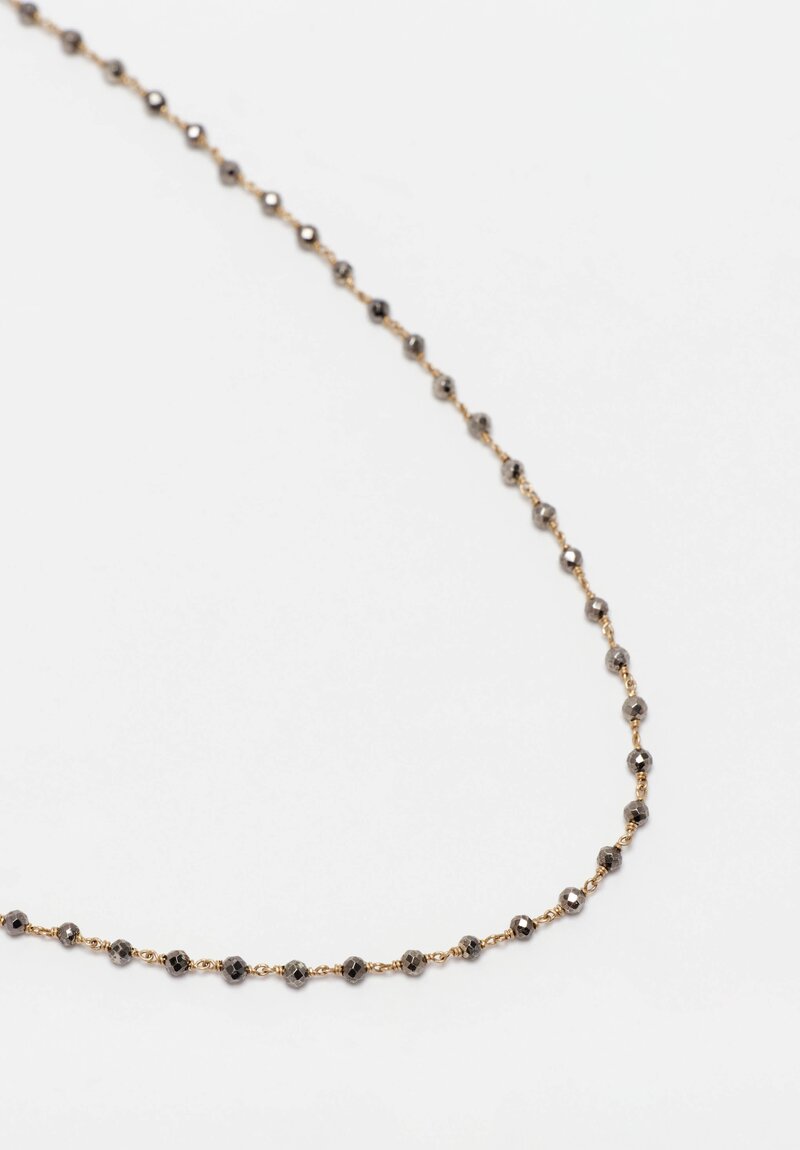 Anaconda "Leah" Gold and Pyrite Rosary Necklace
