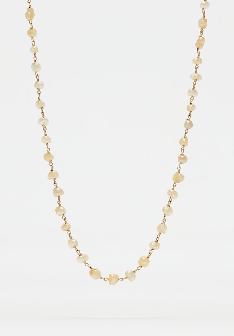 Anaconda "Isadora" Antique Degradé Pearl & Gold Necklace