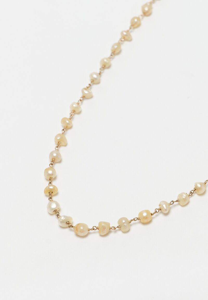 Anaconda "Isadora" Antique Degradé Pearl & Gold Necklace