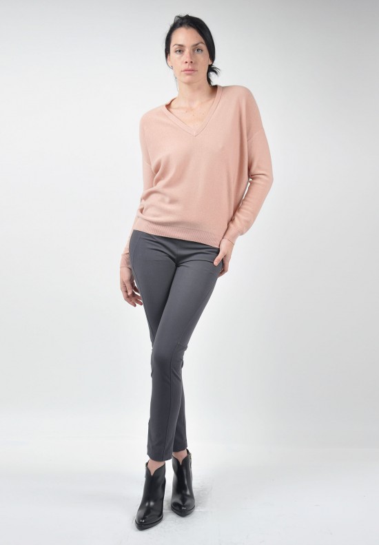 Brunello Cucinelli Cashmere V Neck Sweater in Blossom