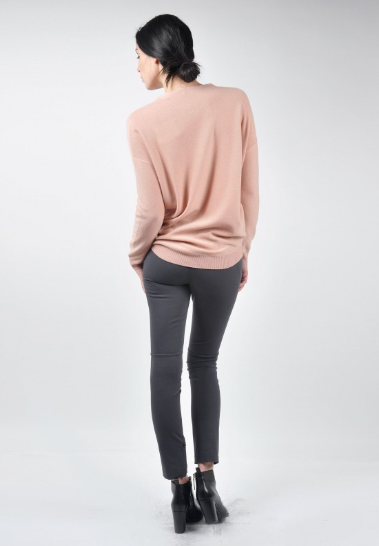 Brunello Cucinelli Cashmere V Neck Sweater in Blossom