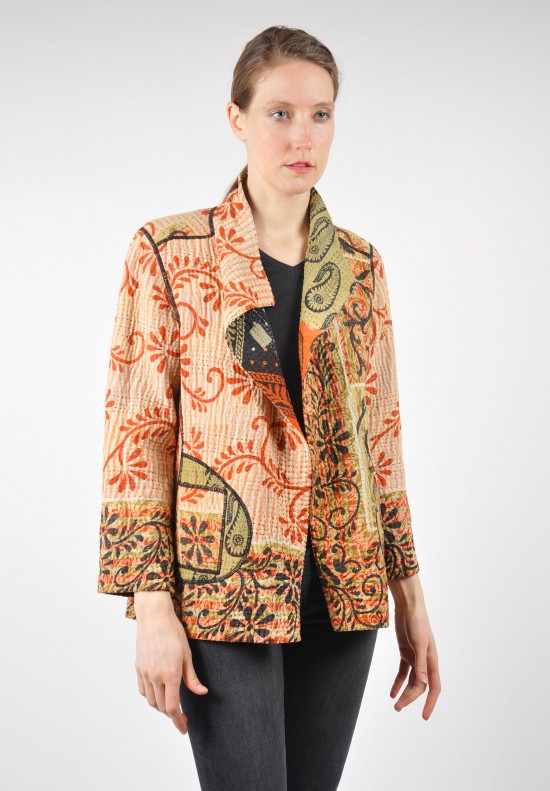 Mieko Mintz Paisley Patterned Short Jacket in Orange | Santa Fe Dry ...