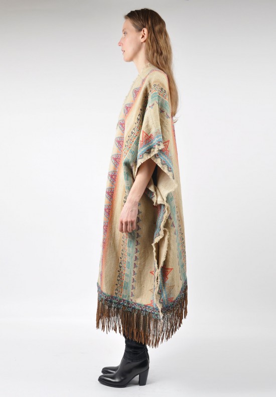 Etro Beaded Fringe Poncho in Pastel