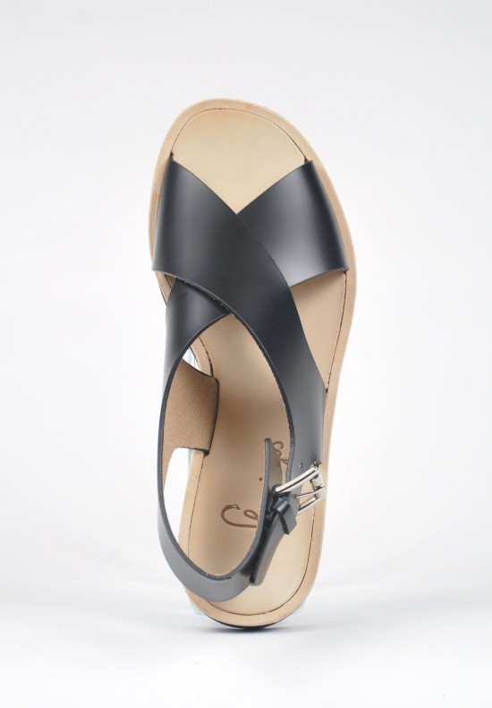 Flamingos Mayfair Open Toe Platform Sandal in Black