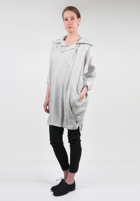 Elm by Matthildur Oversized Pinstripe Tunic in Black/Grey | Santa Fe ...