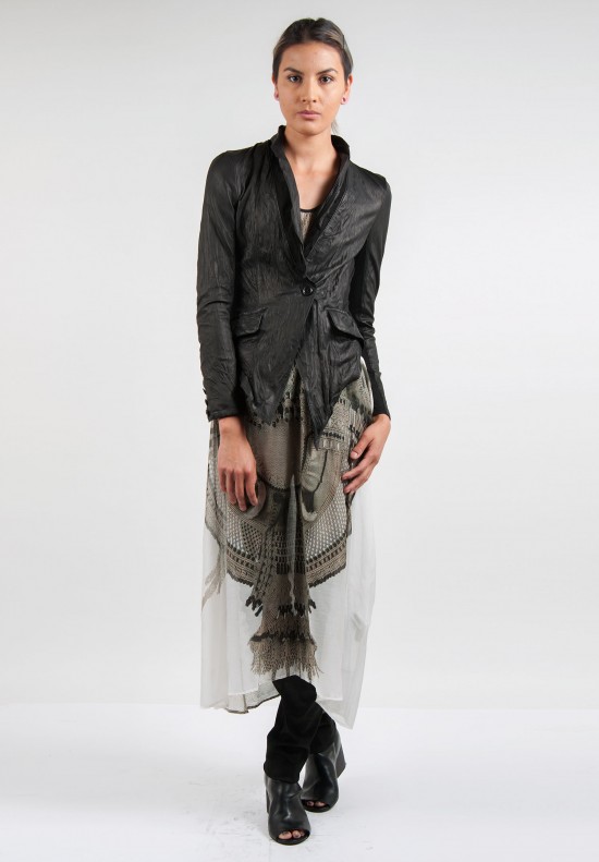 Share Spirit Sheep Leather Blazer in Black