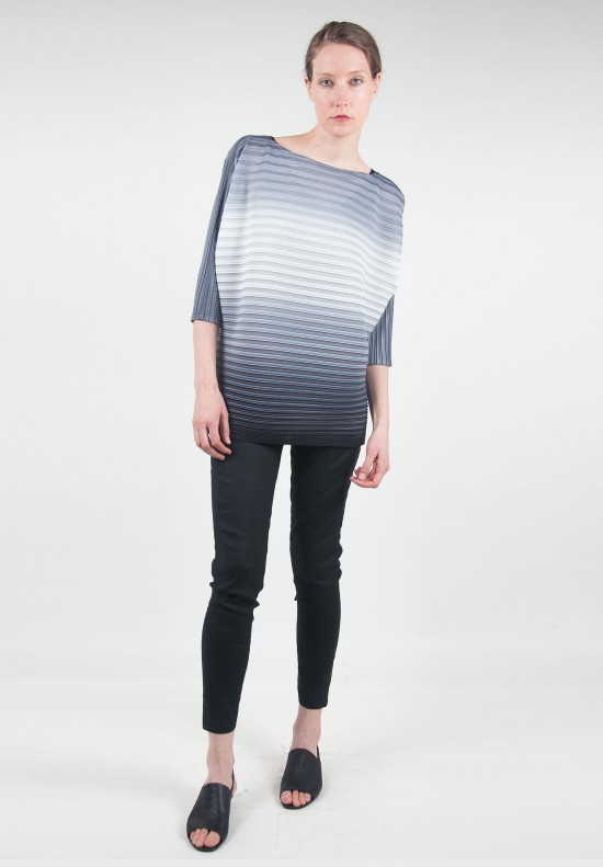 Issey Miyake Gradient Pleated Top in Ocean