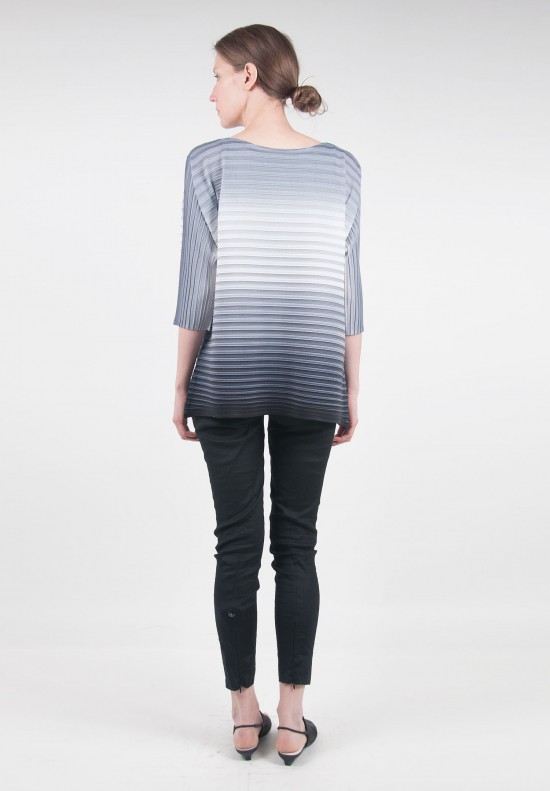 Issey Miyake Gradient Pleated Top in Ocean