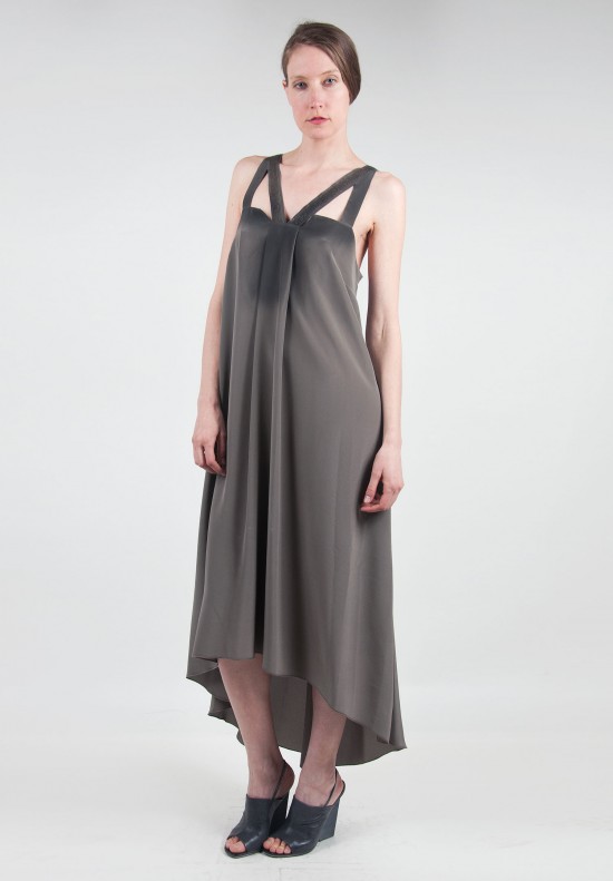 Annette Görtz Edna Silk Trapeze Dress in Mud