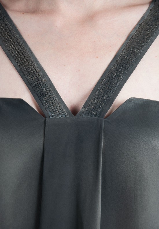 Annette Görtz Edna Silk Trapeze Dress in Mud